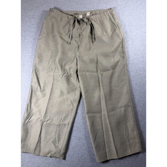 Banana Bay Pants - Vintage Banana Bay Resortwear Capri Lined Cropped Pants Women's XL Olive SKU 291
